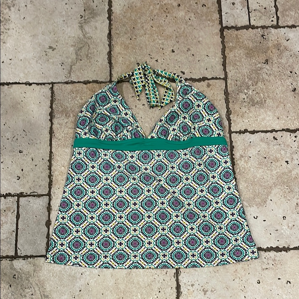 Prana Multicolor Halter Swim Top nwt